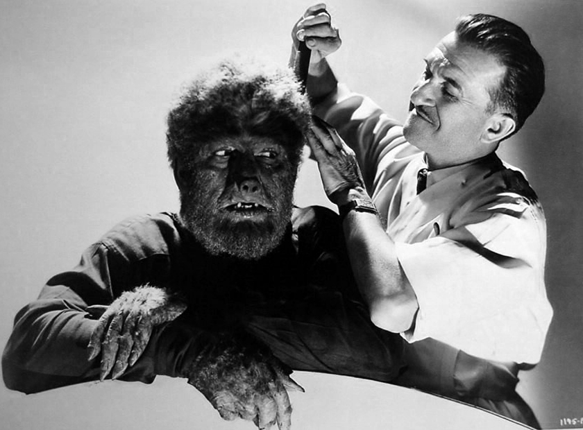 THE WOLF MAN IN MAKE-UP