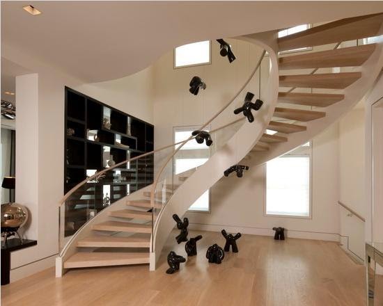 contemporary-modern-curved stairs - 1