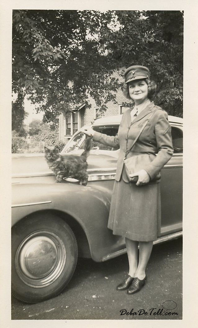 Vintage Woman Soldier-with-cat -7- DebaDoTell-blog - Deborah+Reed